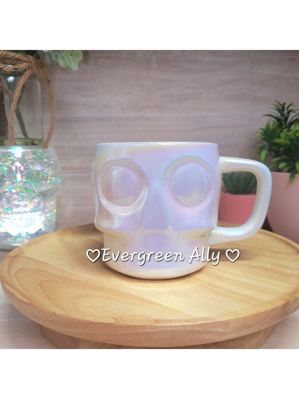 NEW Starbucks Halloween 2024 Luster Skull Mug 14oz